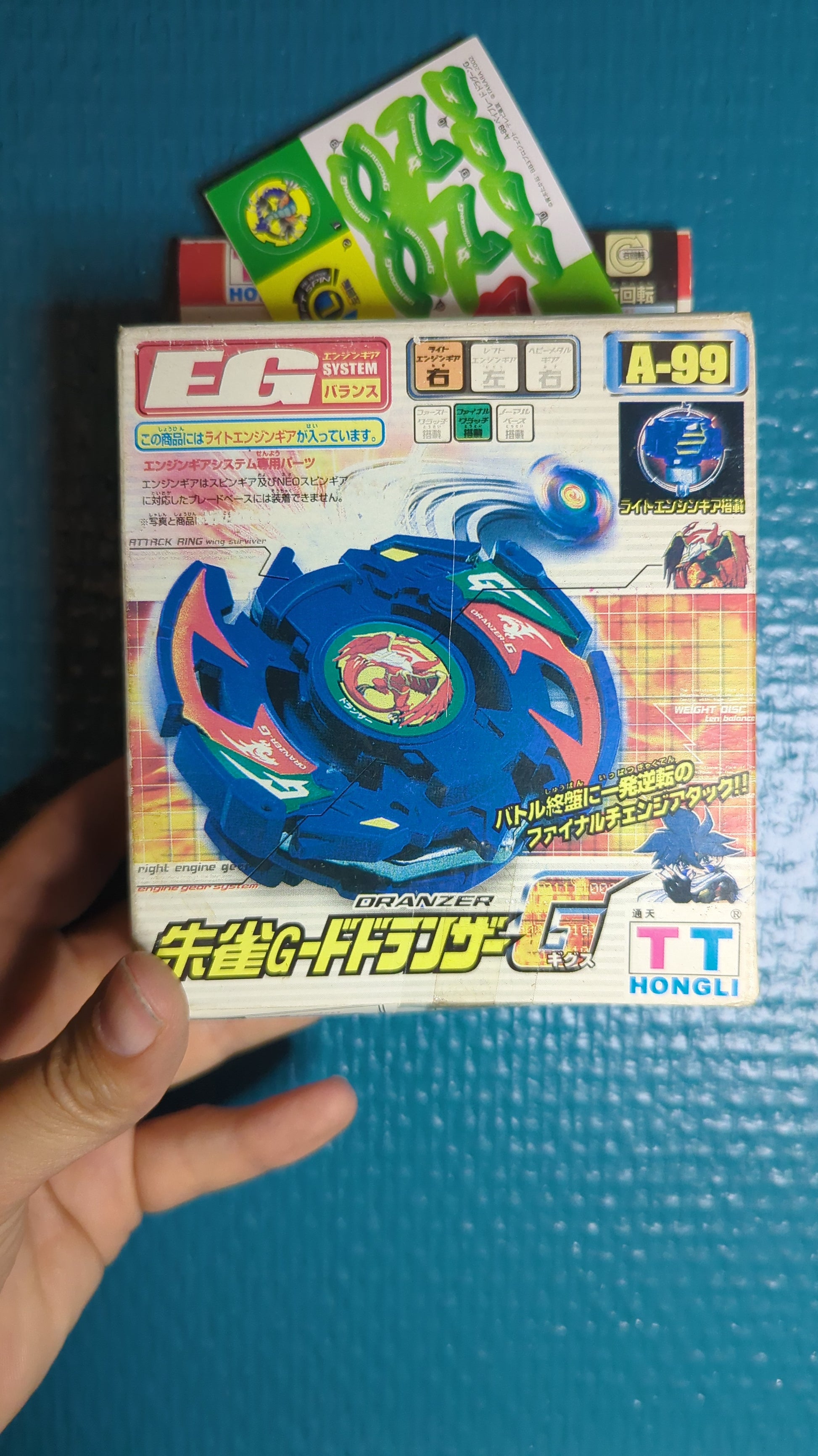 Takara Beyblade G-Revolution Launcher A-99 Dranzer G Kai Hiwatari en boîte jamais monté.