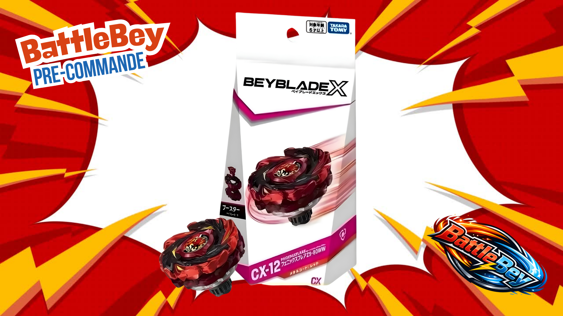 Takara Tomy Beyblade X CX-12 PhoenixFlare Z9-80WW
