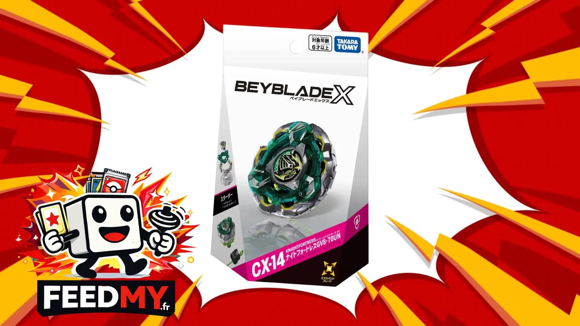 Beyblade X CX - 14 Starter Nightfortress GV8 - 70UN - Takara Tomy - FeedMy