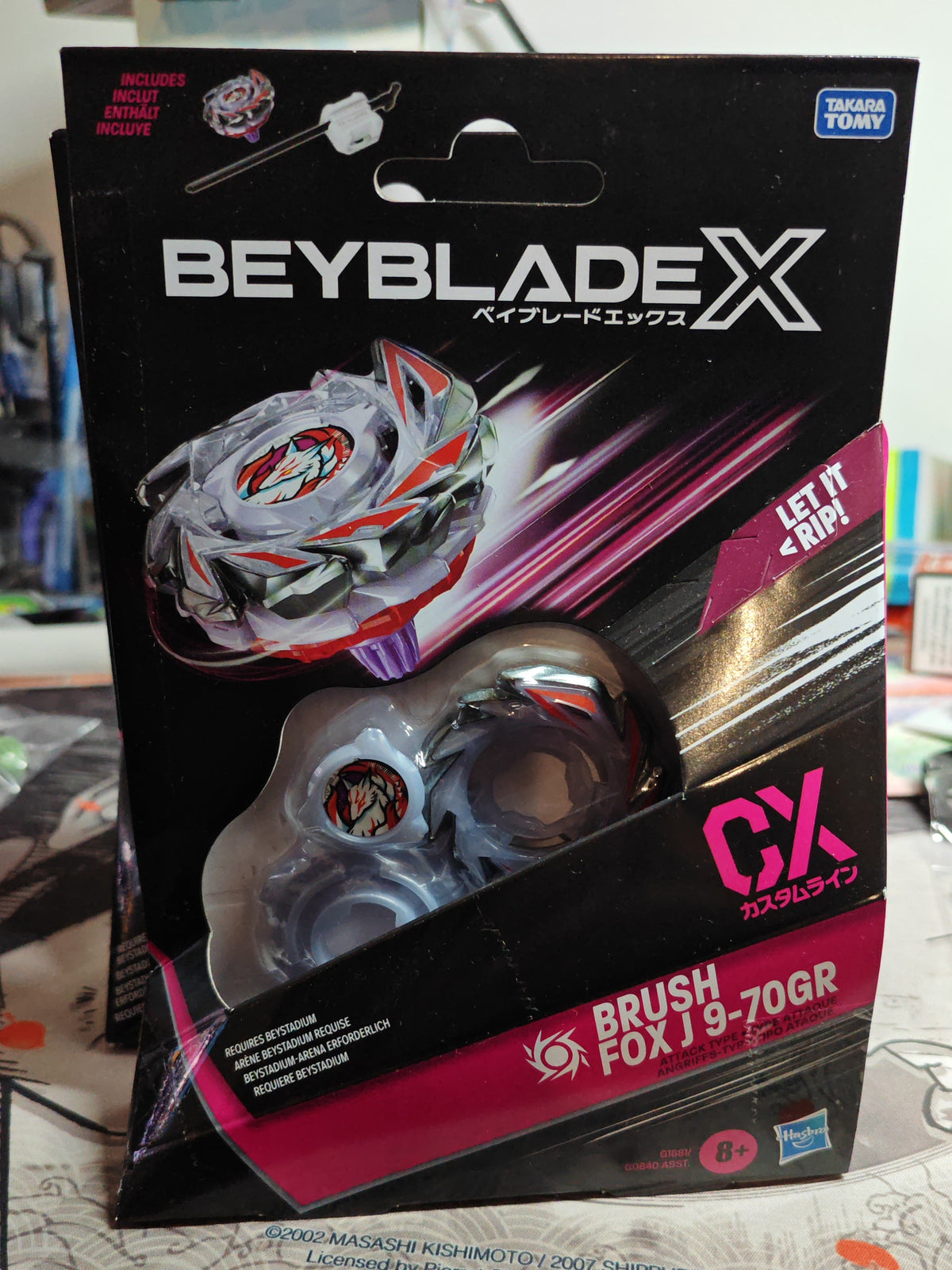 Brush Fox J 9-70GR — Produit scellé Hasbro Beyblade X — Neuf