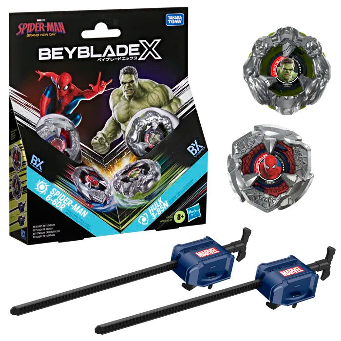 Marvel, Spider-Man 6-60R contre Hulk 3-85N — Produit scellé Hasbro Beyblade X