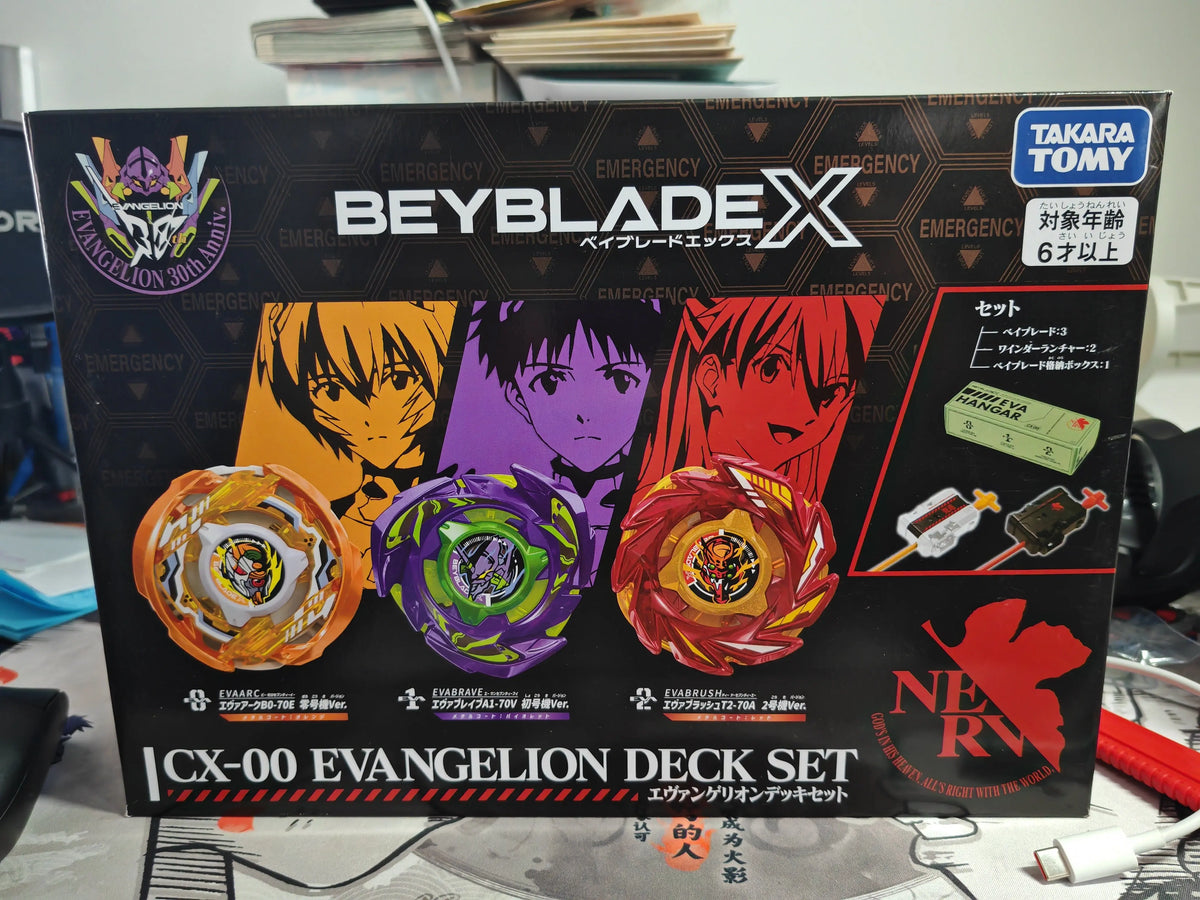 CX-00 Evangelion Anime Deck Set — Produit scellé Takara Tomy Beyblade X — Neuf