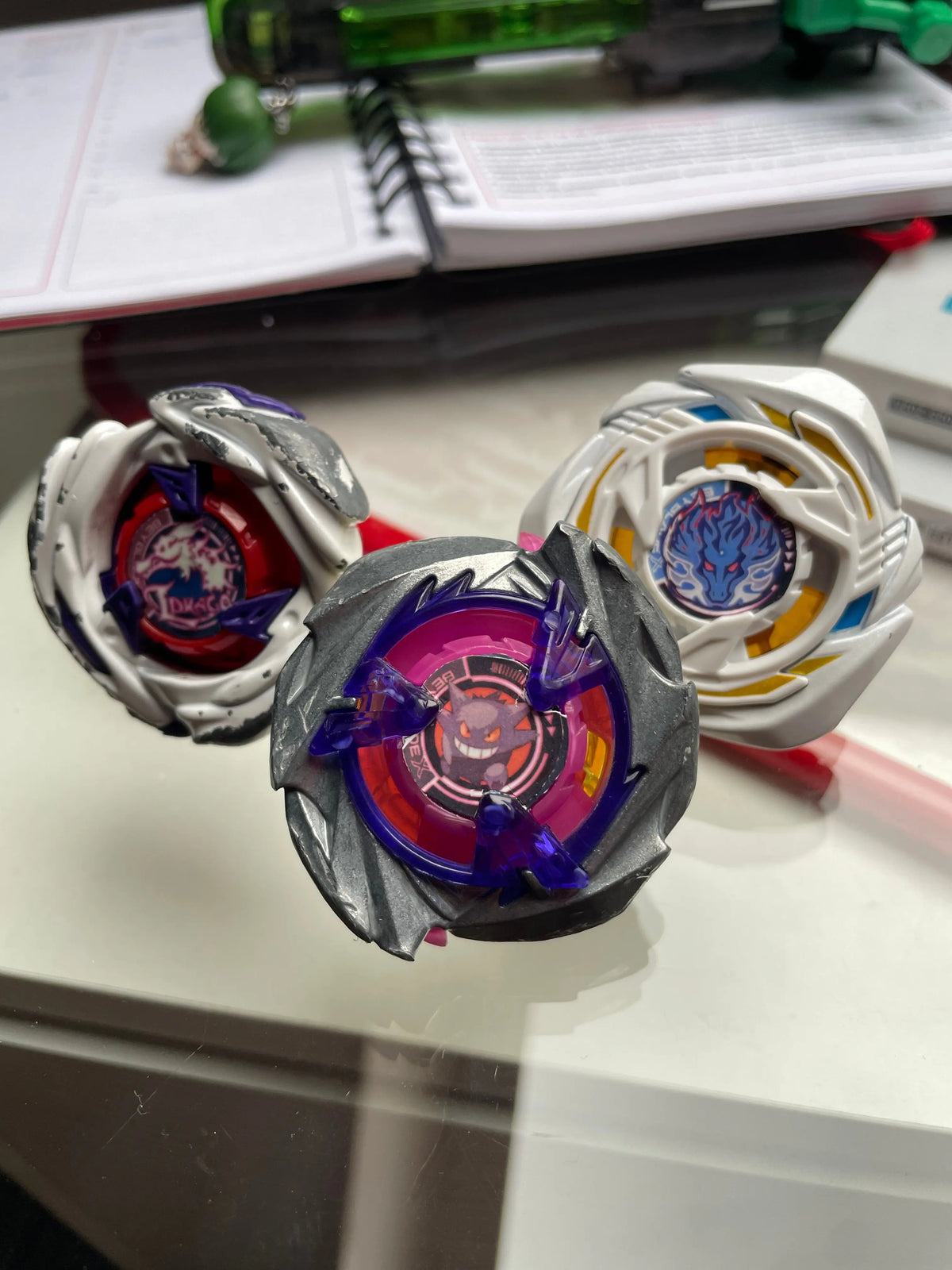 Gear chip stickers – pour Beyblade X Sans marque