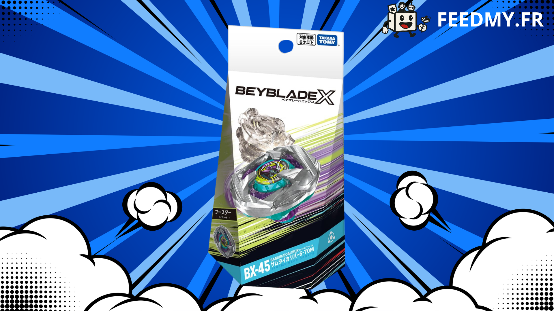 Takara Tomy Beyblade X Bx-45 Booster Samurai Calibre 6-70M