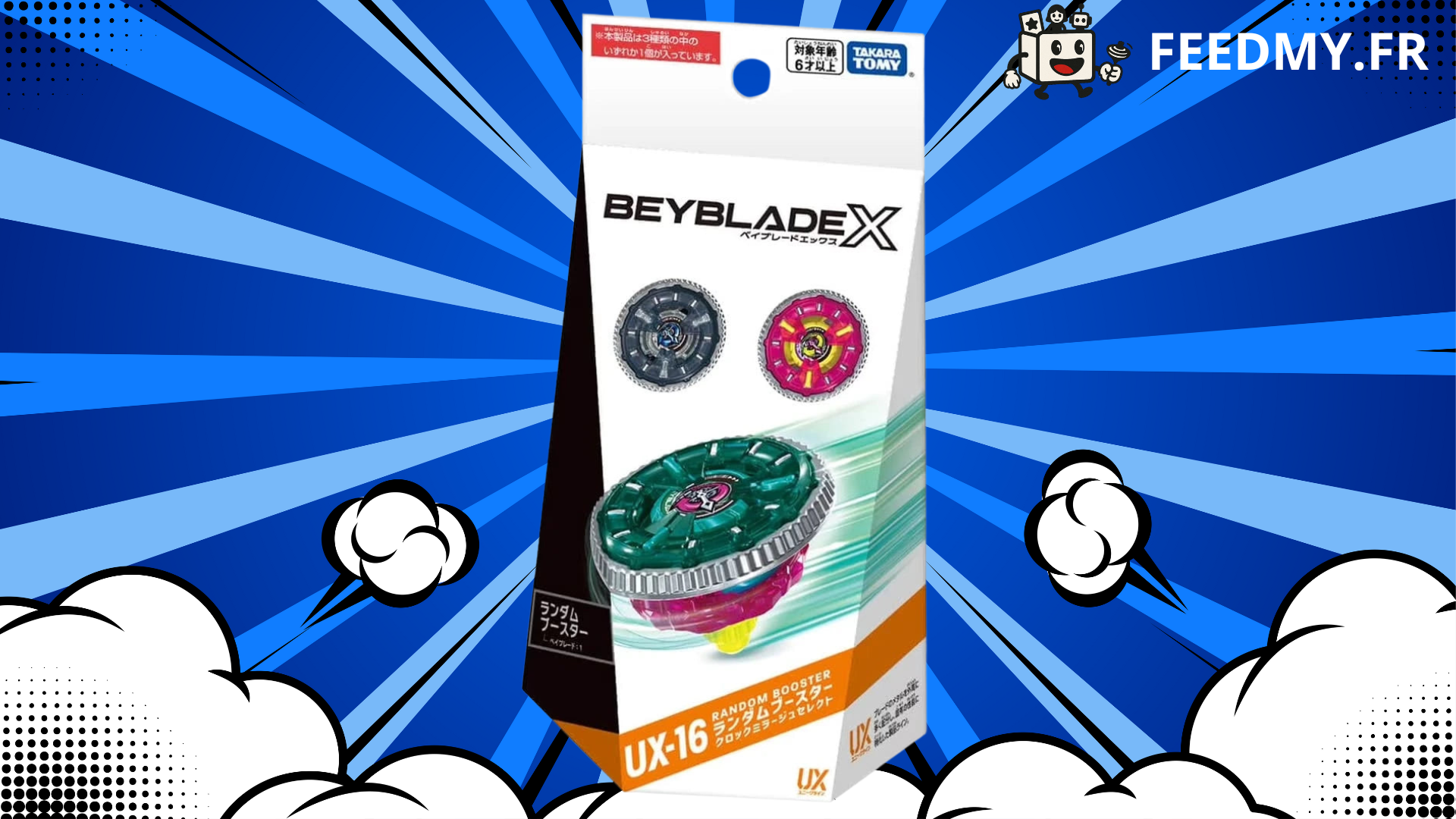 Takara Tomy Beyblade X Ux-16 Random Booster Clock Mirage Select