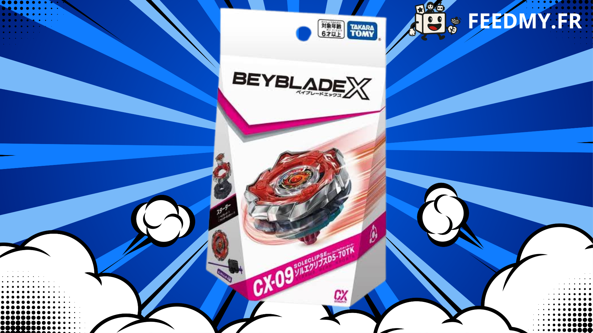 Takara Tomy Beyblade X CX-09 Starter Sol Eclipse D5-70TK