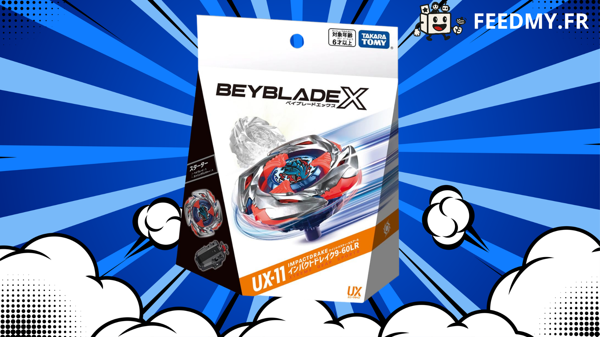 Takara Tomy Beyblade X UX-11 – Impact Drake 9-60LR