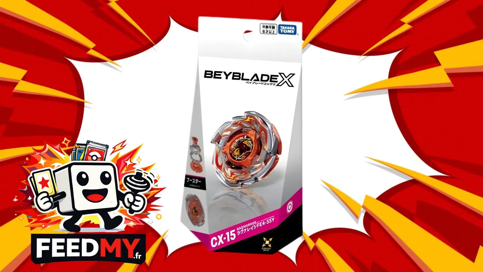 Takara Tomy Beyblade X CX - 15 Booster RagnaRage FE4 - 55Y – Type Endurance - FeedMy